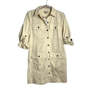 Banana Republic Utility Safari Style Shirt Dress NEW! SZS